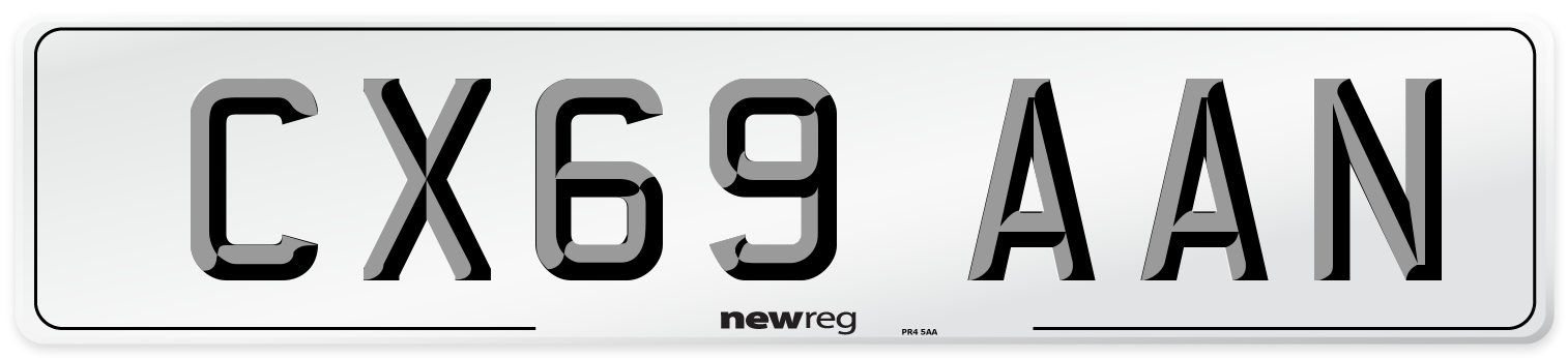 CX69 AAN Number Plate from New Reg
